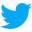 Twitter logo: a light blue bird 